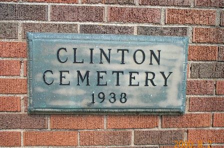 Clinton Cemetery Sign 1988