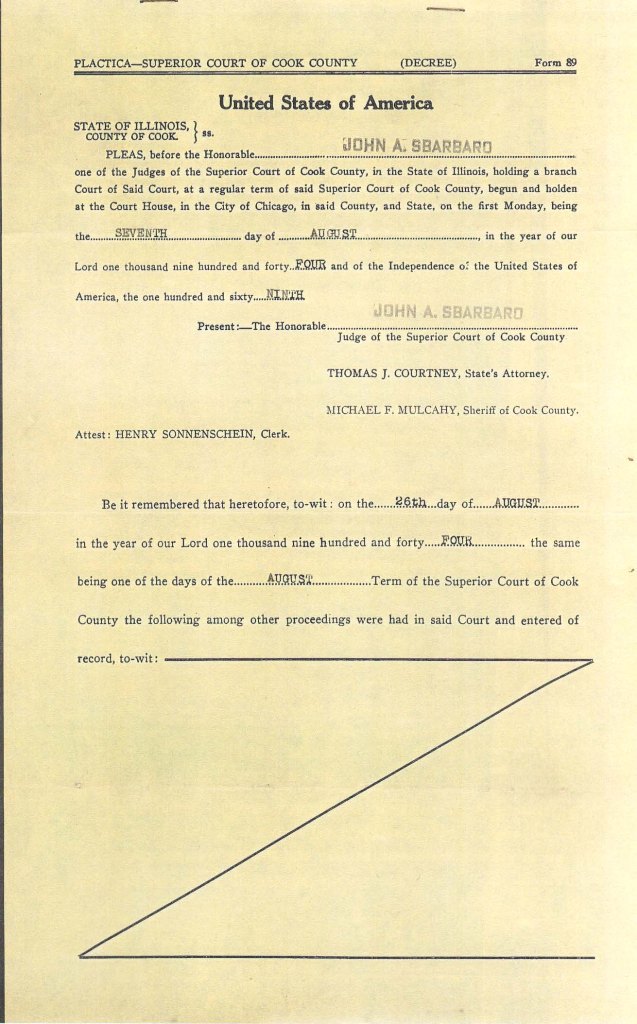 Divorce Decree